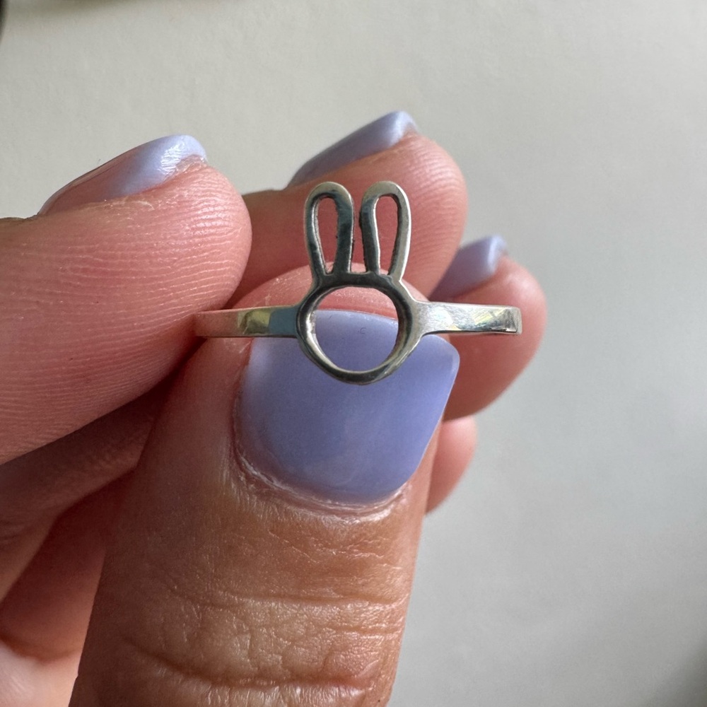 925 Sterling Silver Rabbit Ring - Picture 6 of 8